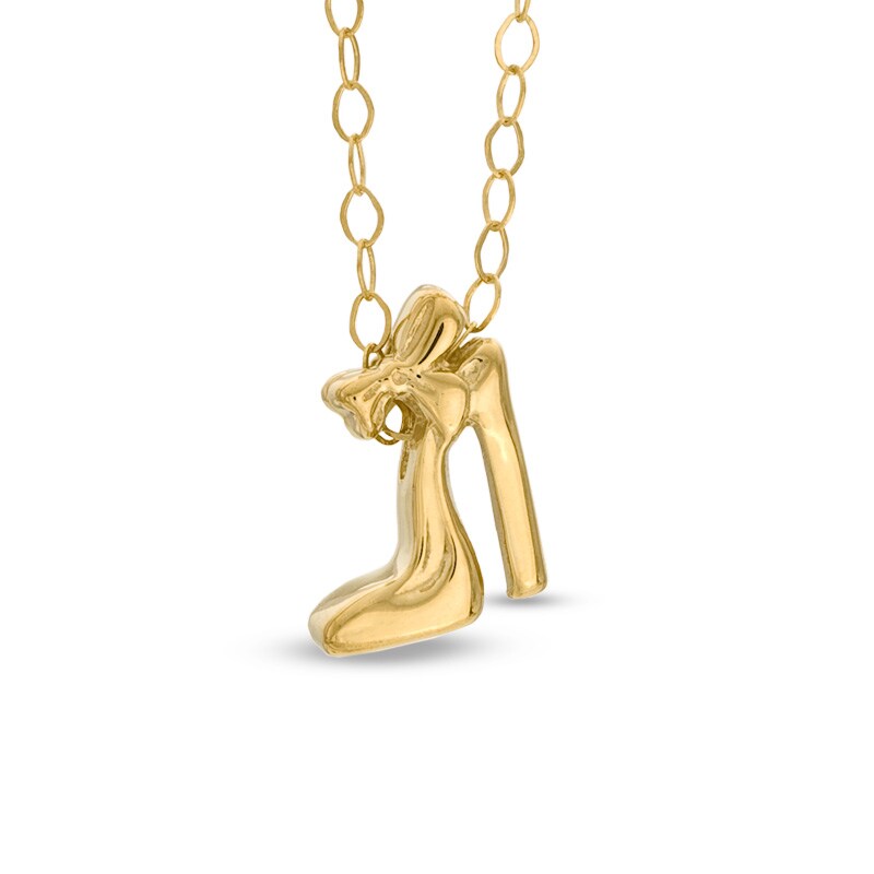 Main Image 1 of TEENYTINY® High-Heel Pendant in 10K Gold - 17"
