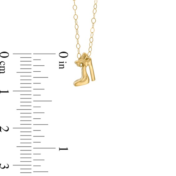 TeenytinyÂ® High-Heel Pendant in 10K Gold - 17"