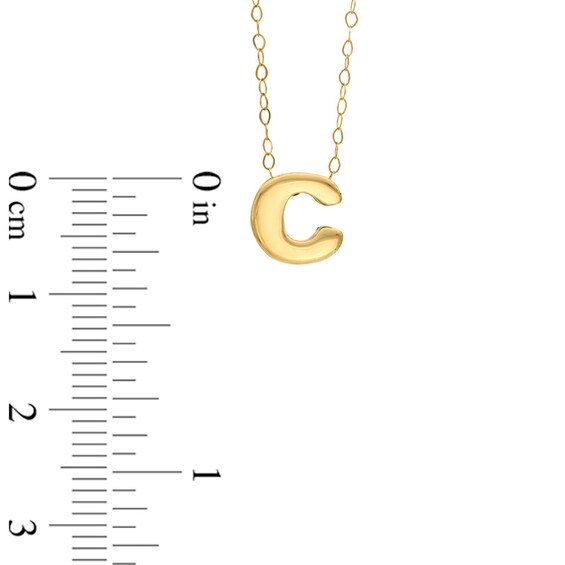 TeenytinyÂ® Initial "C" Pendant in 10K Gold - 17"