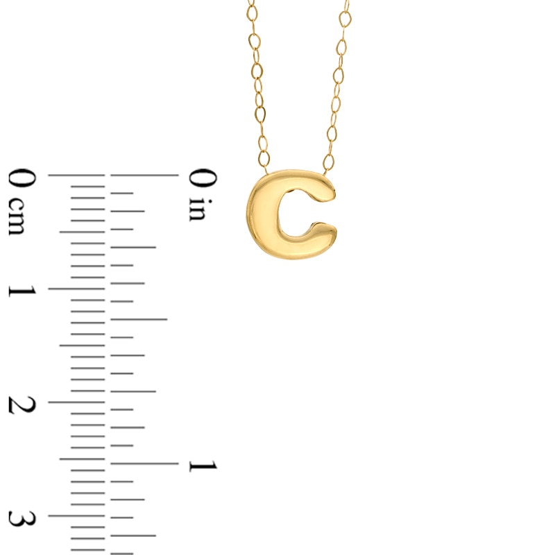 TEENYTINY® Initial "C" Pendant in 10K Gold - 17"
