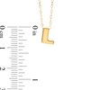 Thumbnail Image 2 of TEENYTINY® Initial &quot;L&quot; Pendant in 10K Gold - 17&quot;