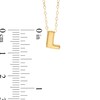 Thumbnail Image 1 of TEENYTINY® Initial "L" Pendant in 10K Gold - 17"