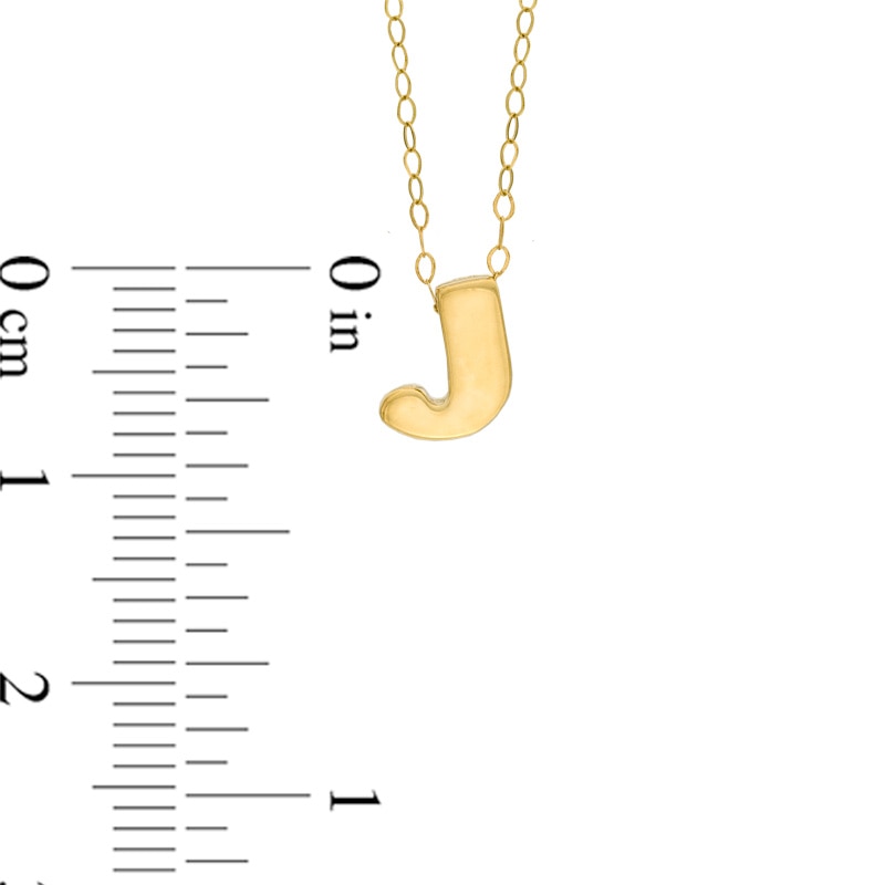 Main Image 2 of TEENYTINY® Initial "J" Pendant in 10K Gold - 17"