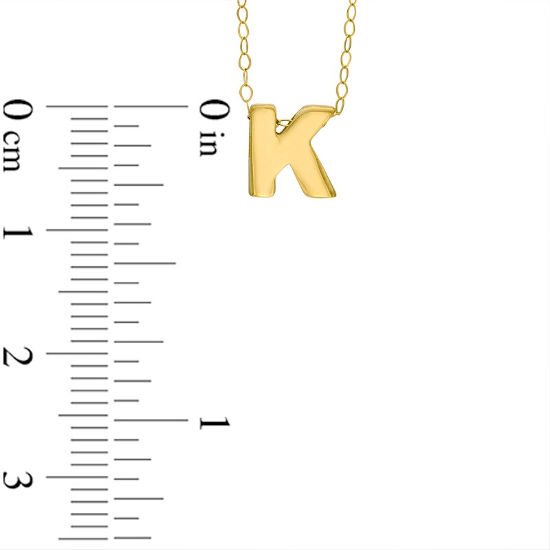 Main Image 2 of TEENYTINY® Initial "K" Pendant in 10K Gold - 17"