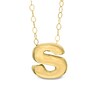 Thumbnail Image 1 of TEENYTINY® Initial "S" Pendant in 10K Gold - 17"