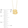 Thumbnail Image 2 of TEENYTINY® Initial "S" Pendant in 10K Gold - 17"