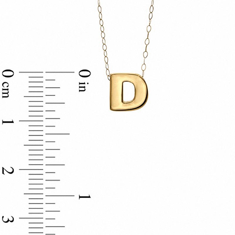 Main Image 2 of TEENYTINY® Initial "D" Pendant in 10K Gold - 17"