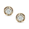 Thumbnail Image 0 of 1/2 CT. T.W. Diamond Spiral Frame Stud Earrings in 14K Gold