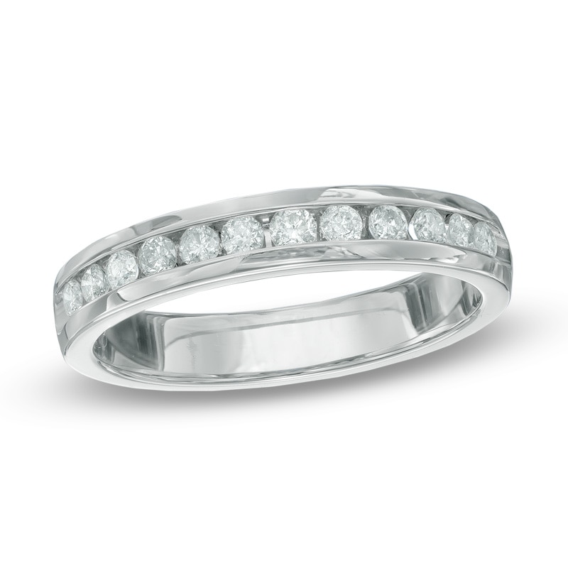 3/8 CT. T.W. Diamond Anniversary Band in Sterling Silver