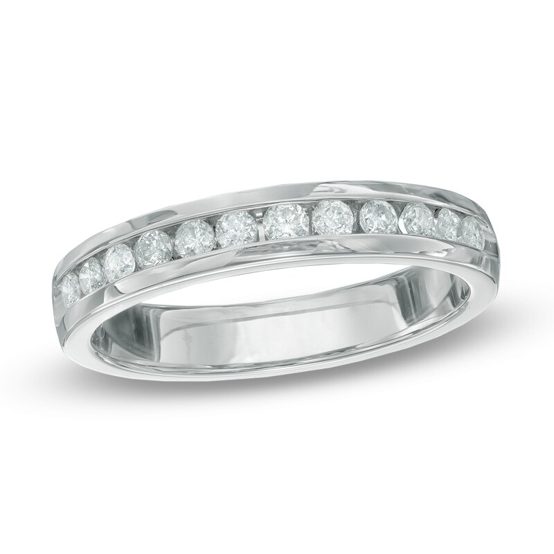 Main Image 1 of 3/8 CT. T.W. Diamond Anniversary Band in Sterling Silver