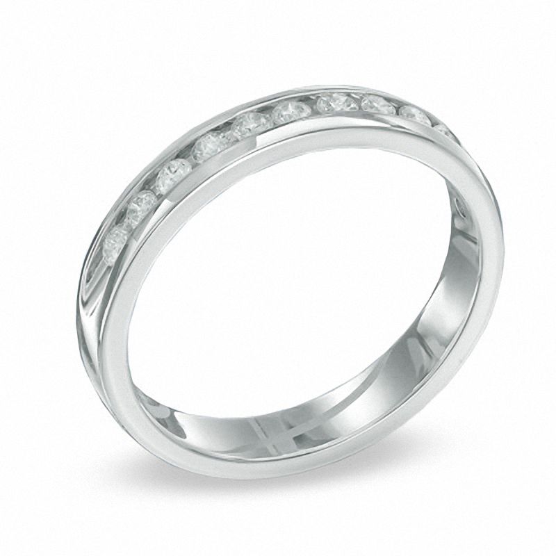 3/8 CT. T.W. Diamond Anniversary Band in Sterling Silver