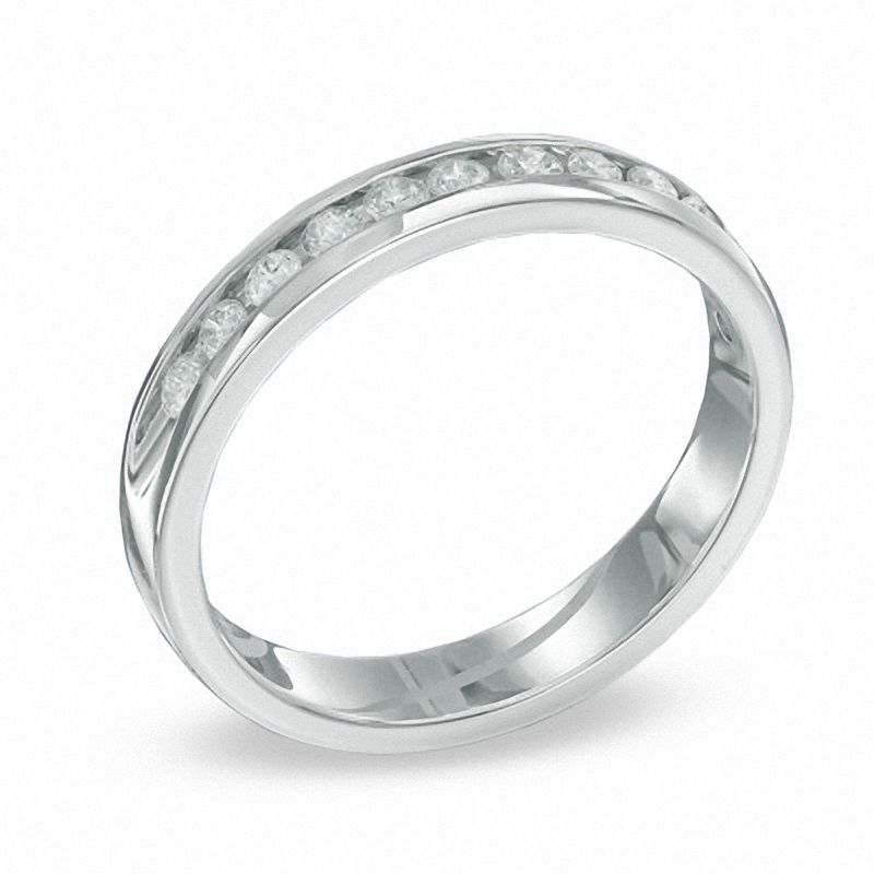 Main Image 2 of 3/8 CT. T.W. Diamond Anniversary Band in Sterling Silver