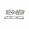 Thumbnail Image 1 of Stackable Expressions™ Lab-Created Ruby and Diamond Accent Eternity Band in Sterling Silver