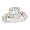 Thumbnail Image 0 of Vera Wang Love Collection 1 CT. T.W. Emerald-Cut Diamond Engagement Ring in 14K Two-Tone Gold