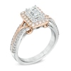 Thumbnail Image 1 of Vera Wang Love Collection 1 CT. T.W. Emerald-Cut Diamond Engagement Ring in 14K Two-Tone Gold