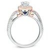 Thumbnail Image 3 of Vera Wang Love Collection 1 CT. T.W. Emerald-Cut Diamond Engagement Ring in 14K Two-Tone Gold