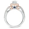 Thumbnail Image 2 of Vera Wang Love Collection 1 CT. T.W. Emerald-Cut Diamond Engagement Ring in 14K Two-Tone Gold