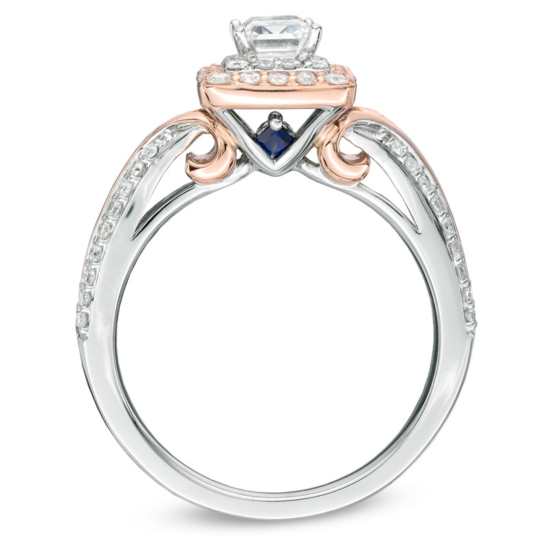 Vera Wang Love Collection 1 CT. T.W. Emerald-Cut Diamond Engagement Ring in 14K Two-Tone Gold