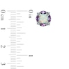 Thumbnail Image 1 of 5.0mm Cushion-Cut Lab-Created Opal and Amethyst Earrings in Sterling Silver