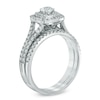 Thumbnail Image 1 of Celebration Ideal 1 CT. T.W. Diamond Frame Bridal Set in 14K White Gold (I/I1)