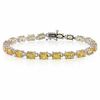 Thumbnail Image 0 of Oval Citrine Tennis Bracelet in Sterling Silver - 7.5"