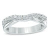 Thumbnail Image 1 of Celebration Lux® 3/8 CT. T.W. Certified Diamond Twist Contour Wedding Band in 14K White Gold (I/SI2)
