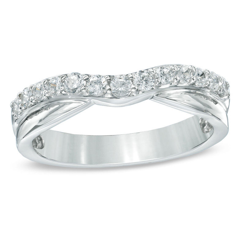 Celebration Lux® 3/8 CT. T.W. Diamond Twist Contour Wedding Band in 14K White Gold (I/SI2)