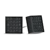 Thumbnail Image 1 of Black Sapphire Square Stud Earrings in Black IP Stainless Steel