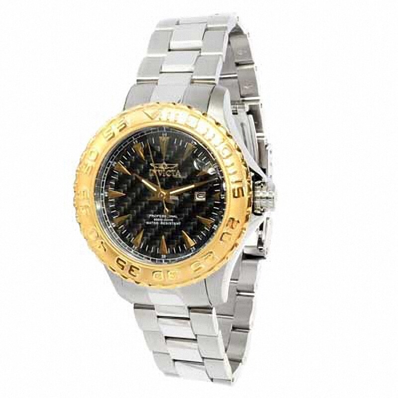 Men's Invicta Pro Diver Two-Tone Watch with Black Dial (Model: 12556)