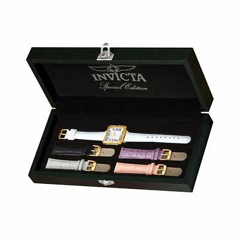 Main Image 3 of Ladies' Invicta Wildflower Gold-Tone Watch with Interchangeable Straps Boxed Set (Model: 14846)