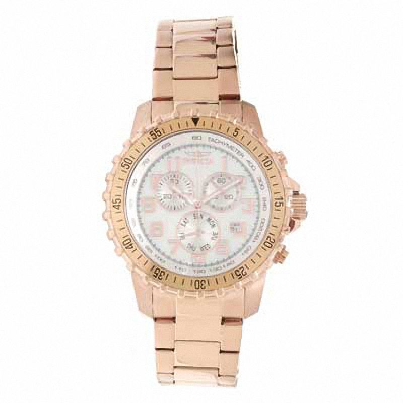 Main Image 1 of Men's Invicta Specialty Chronograph Rose-Tone Watch with Mother-of-Pearl Dial (Model: 14847)