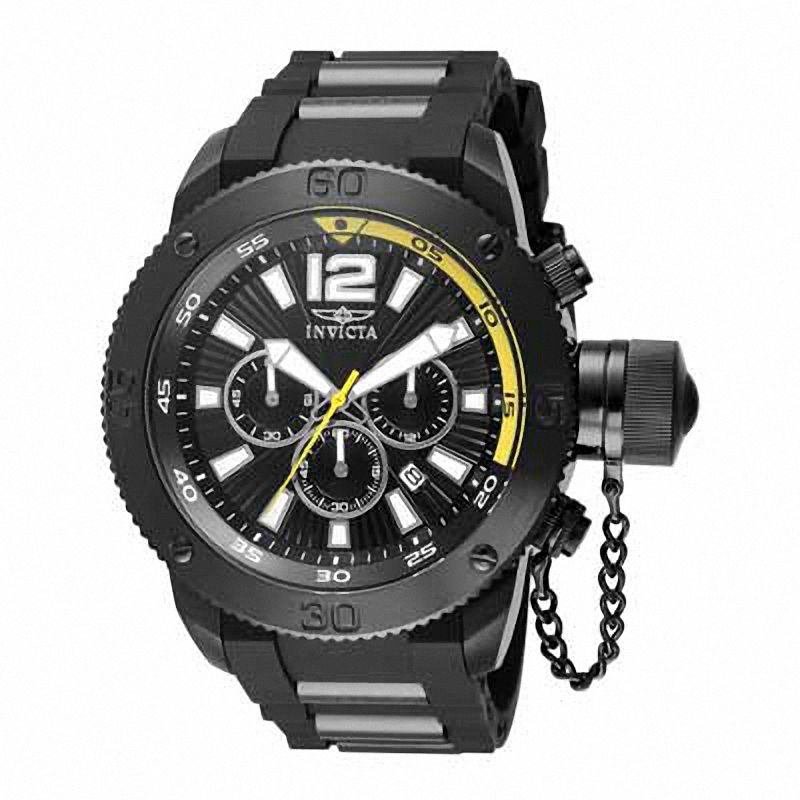 Main Image 1 of Men's Invicta Corduba Chronograph Black Strap Watch with Black Dial (Model: 15063)