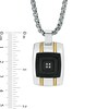 Thumbnail Image 3 of Men's Diamond Accent Dog Tag Pendant in Two-Tone Stainless Steel - 24"