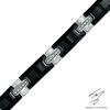 Thumbnail Image 1 of 3/8 CT. T.W. Diamond Cross Bracelet in Black Tungsten and Stainless Steel - 8.5"