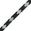 Thumbnail Image 2 of 3/8 CT. T.W. Diamond Cross Bracelet in Black Tungsten and Stainless Steel - 8.5"