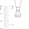 Thumbnail Image 3 of Diamond Accent Sitting Cat Pendant in Sterling Silver