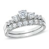 Thumbnail Image 1 of 1 CT. T.W. Diamond Three Stone Bridal Set in 14K White Gold