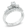 Thumbnail Image 2 of 1 CT. T.W. Diamond Three Stone Bridal Set in 14K White Gold