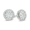 Thumbnail Image 0 of 1/2 CT. T.W. Diamond Double Frame Stud Earrings in 14K White Gold