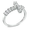 Thumbnail Image 2 of 1/20 CT. T.W. Diamond Sideways Cross Ring in Sterling Silver