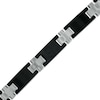 Thumbnail Image 1 of Men's Carbon Fiber and Cable Bracelet in Tri-Tone Stainless Steel - 8.5"