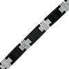 Thumbnail Image 2 of Carbon Fiber and Cable Bracelet in Tri-Tone Stainless Steel - 8.5"