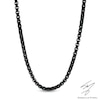 Thumbnail Image 0 of Men's 3.75mm Signature Tag Box Chain Necklace in Black IP Stainless Steel - 30"