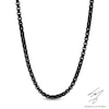 Thumbnail Image 1 of Men's 3.75mm Signature Tag Box Chain Necklace in Black IP Stainless Steel - 30"