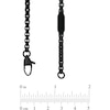 Thumbnail Image 2 of Men's 3.75mm Signature Tag Box Chain Necklace in Black IP Stainless Steel - 30"