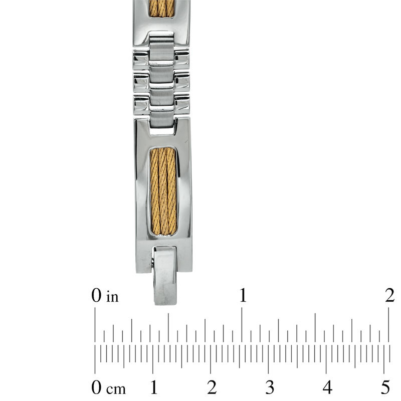 Main Image 3 of ID Bracelet in Two-Tone Stainless Steel - 8.5"