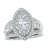 Thumbnail Image 1 of 2 CT. T.W. Marquise Diamond Frame Engagement Ring in 14K White Gold
