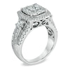 Thumbnail Image 1 of 1-3/4 CT. T.W. Princess-Cut Diamond Double Frame Engagement Ring in 14K White Gold