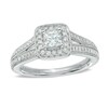 Thumbnail Image 0 of Vera Wang Love Collection 3/4 CT. T.W. Princess-Cut Diamond Vintage-Style Engagement Ring in 14K White Gold