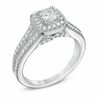Thumbnail Image 1 of Vera Wang Love Collection 3/4 CT. T.W. Princess-Cut Diamond Vintage-Style Engagement Ring in 14K White Gold